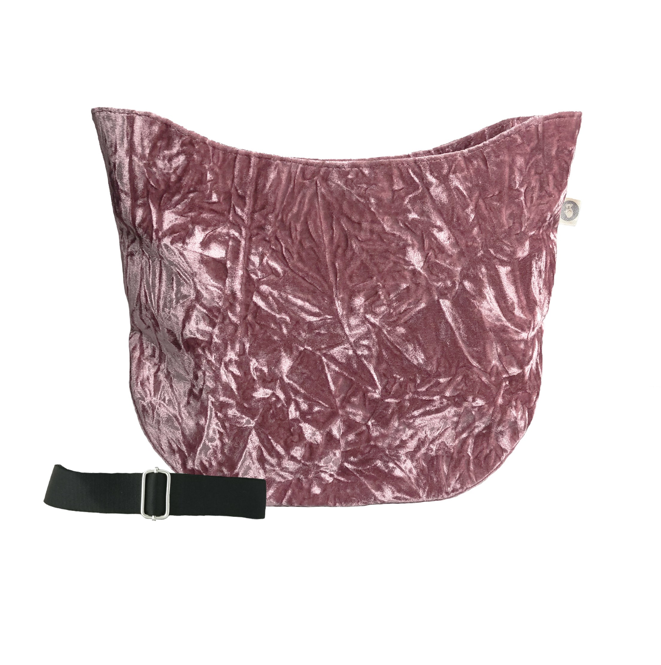 Monogram Stripe City Bag Petal Pink Crushed Velvet - Quilted Koala
