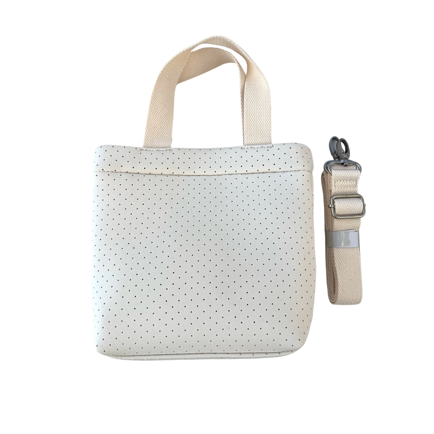 Koala Go! Midi Town Crossbody Bag: Ivory Neoprene - Quilted Koala