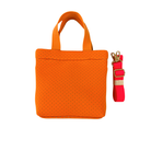 Koala Go! Midi Town Crossbody Bag: Orange Neoprene - Quilted Koala