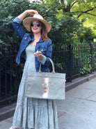 Monogram Stripe: East West Bag - Quilted Koala