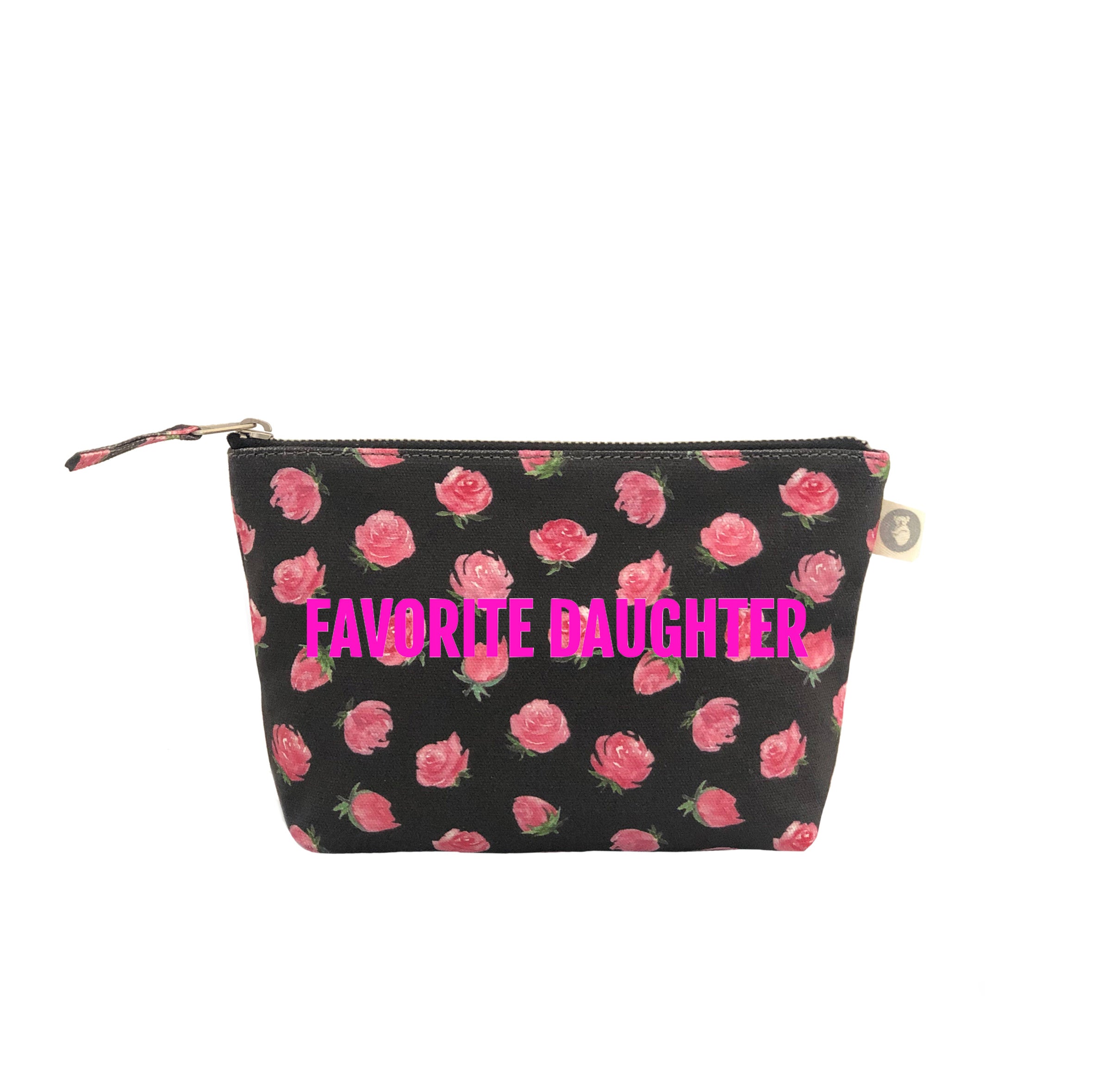 Makeup Bag: Black Floral with FAVORITE DAUGHTER - Quilted Koala