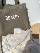 Everything Bag Olive with White Matte BEACHY - Quilted Koala