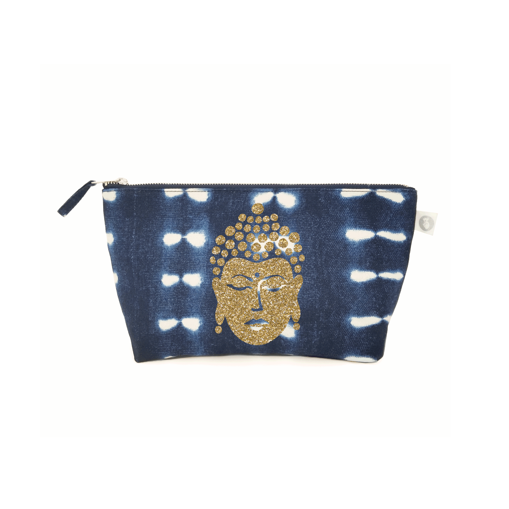 Clutch Bag: Blue Shibori - Quilted Koala