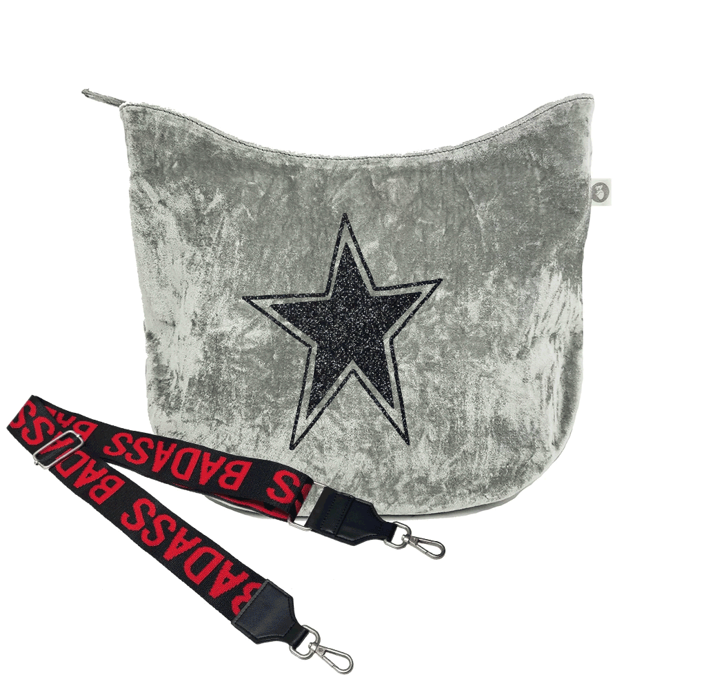 City Bag: Grey Velvet - Quilted Koala