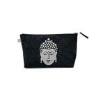 Clutch Bag: Black Crushed Velvet - Quilted Koala