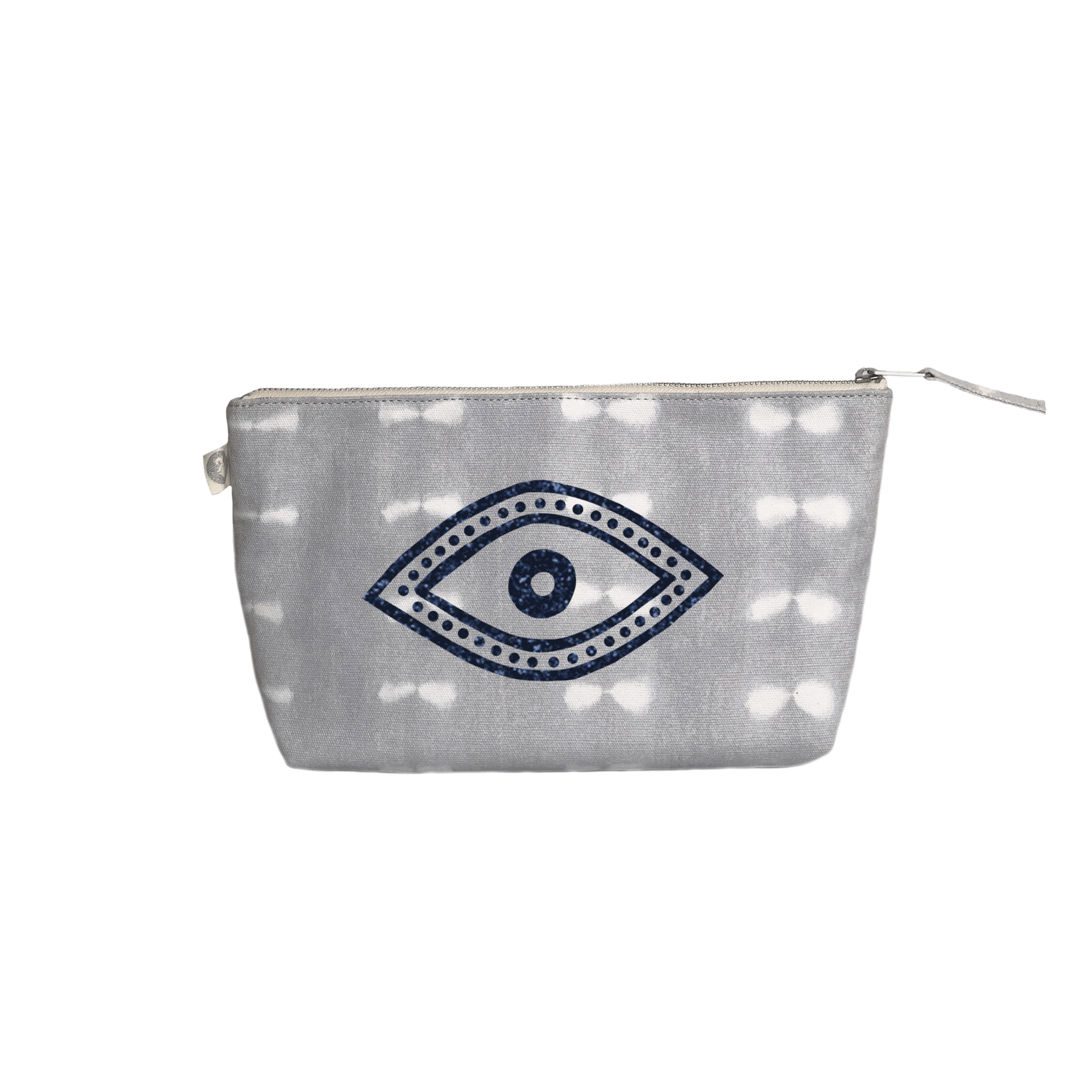 Clutch Bag: Grey Shibori - Quilted Koala
