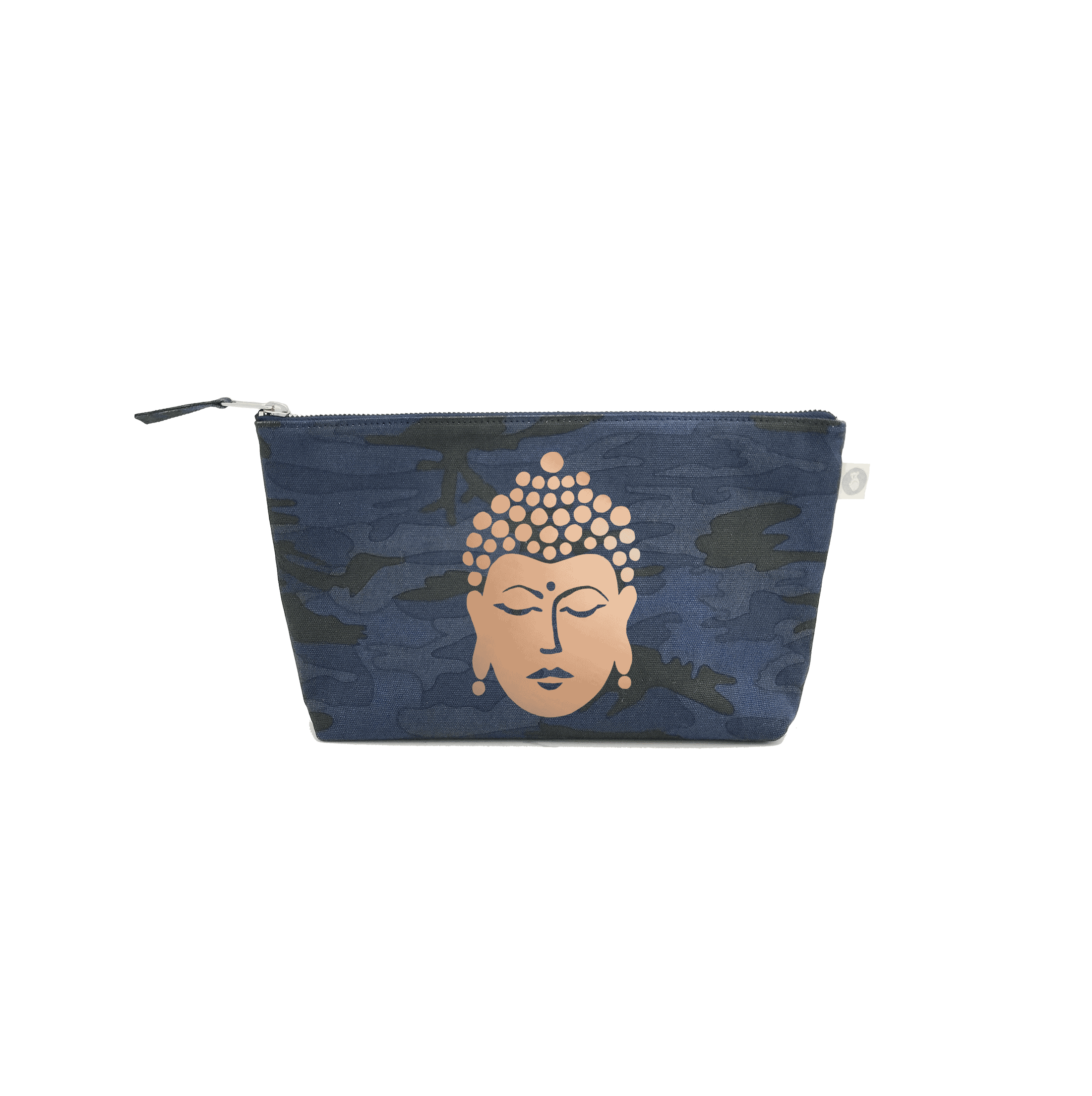 Clutch Bag: Dark Blue Camouflage - Quilted Koala