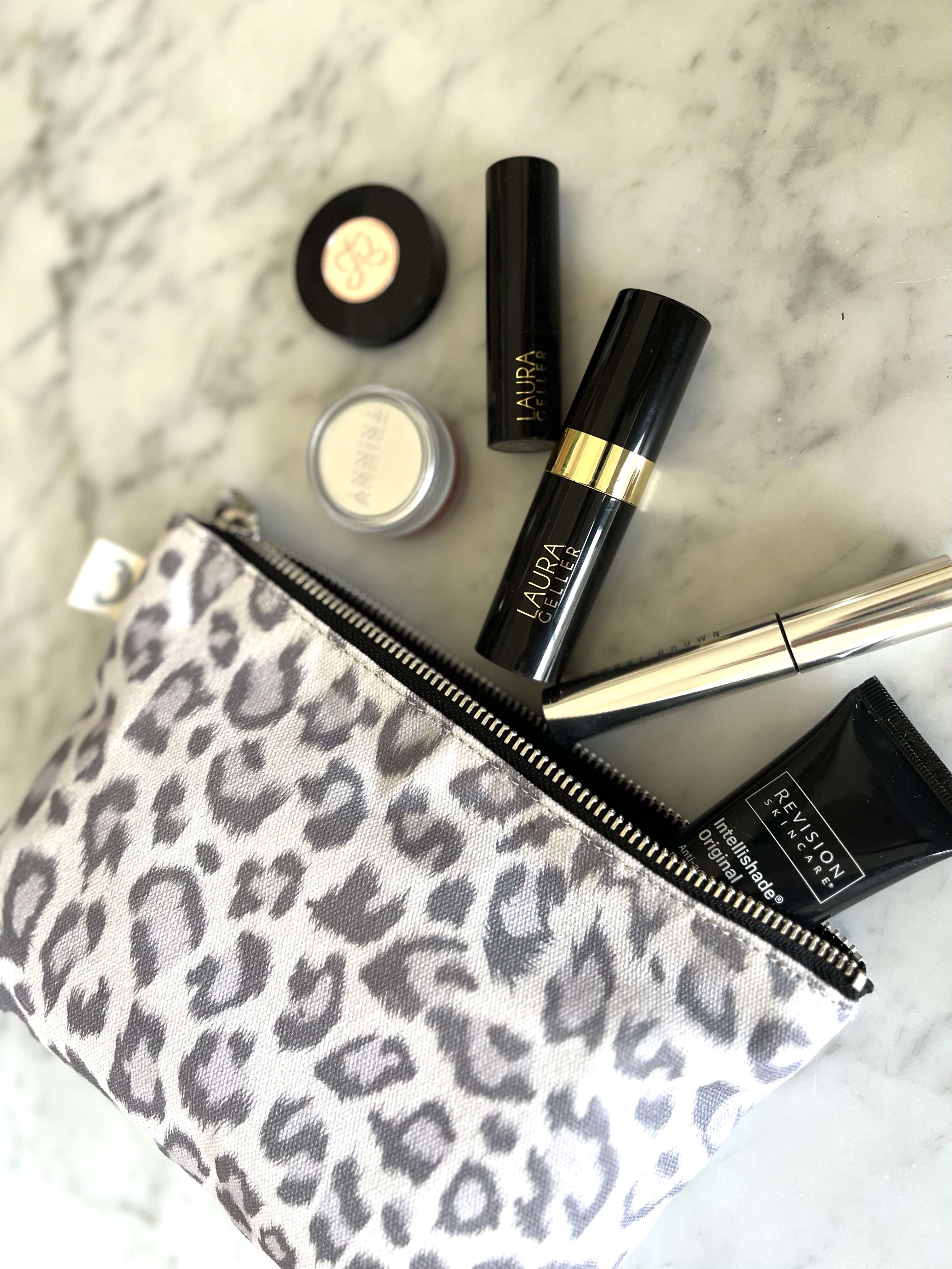 Makeup Bag: Grey Leopard - Quilted Koala