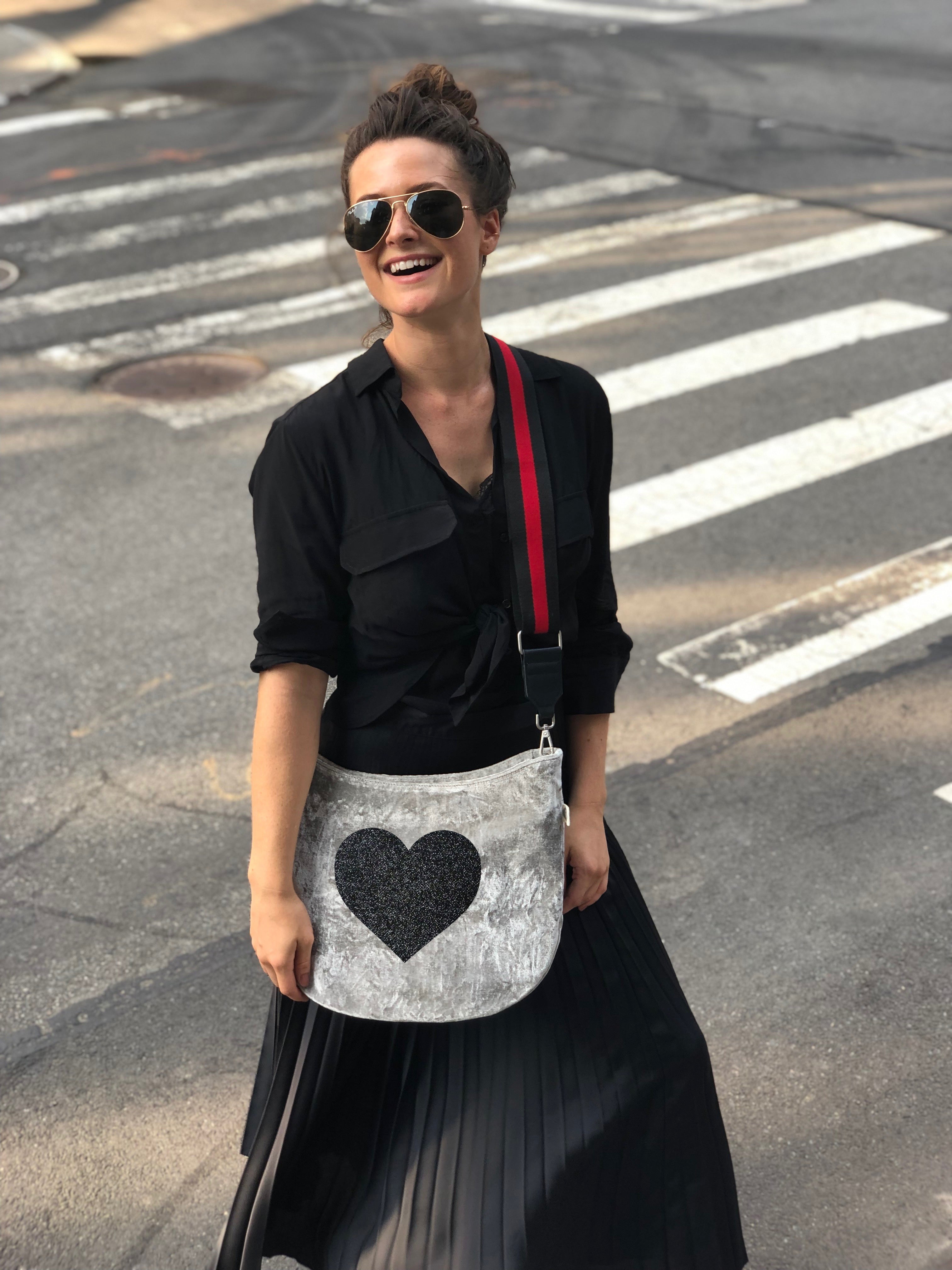 City Bag: Grey Velvet - Quilted Koala