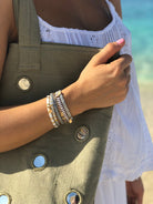 Bachelorette Bundle! 3 Boho Large Mirror Totes: Olive ONLY $115 - Quilted Koala