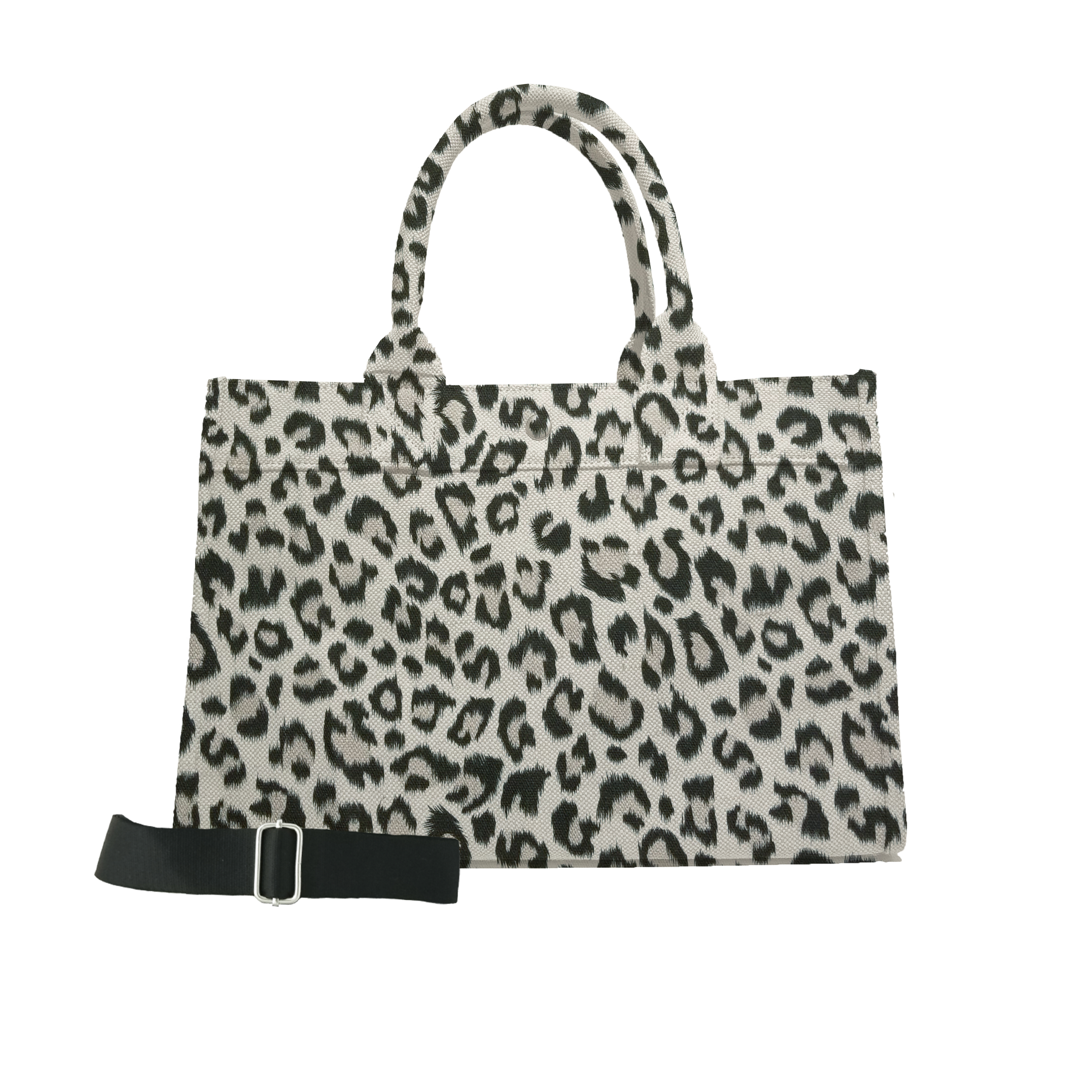 Midi East West Bag: Leopard with Color Stripes - Quilted Koala