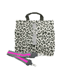 Monogram Stripe Leopard North South Bag - Quilted Koala