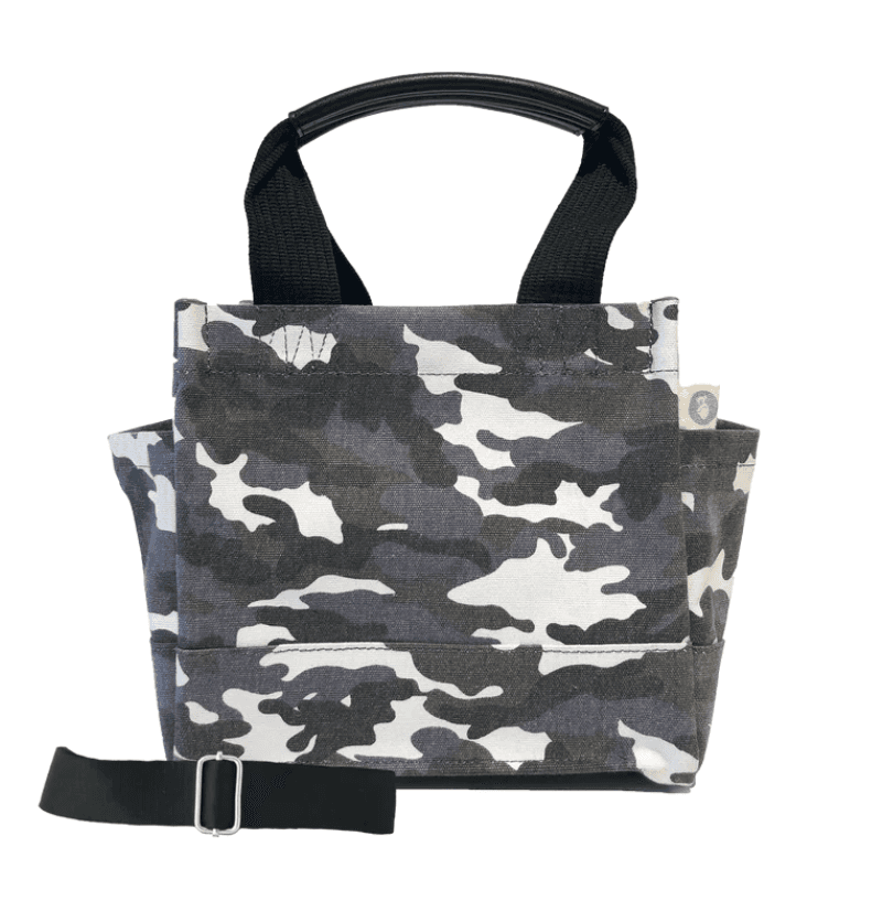 Grey Camo Mini Luxe North South Bag + FREE Silver Chain - Quilted Koala