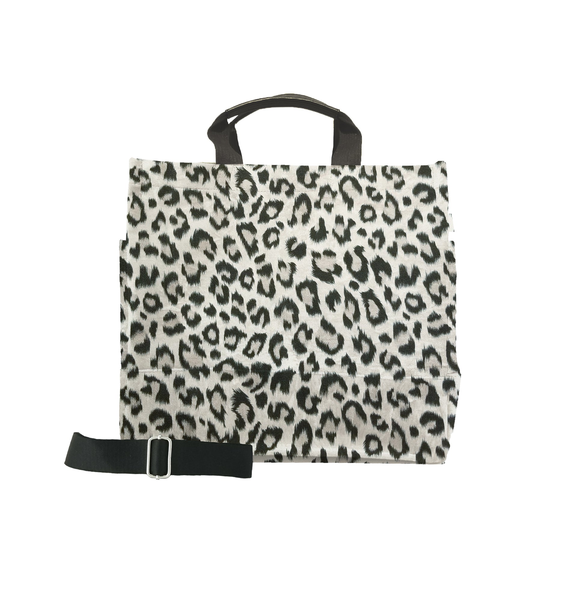 Monogram Split Letter: Leopard Luxe North South Bag - Quilted Koala