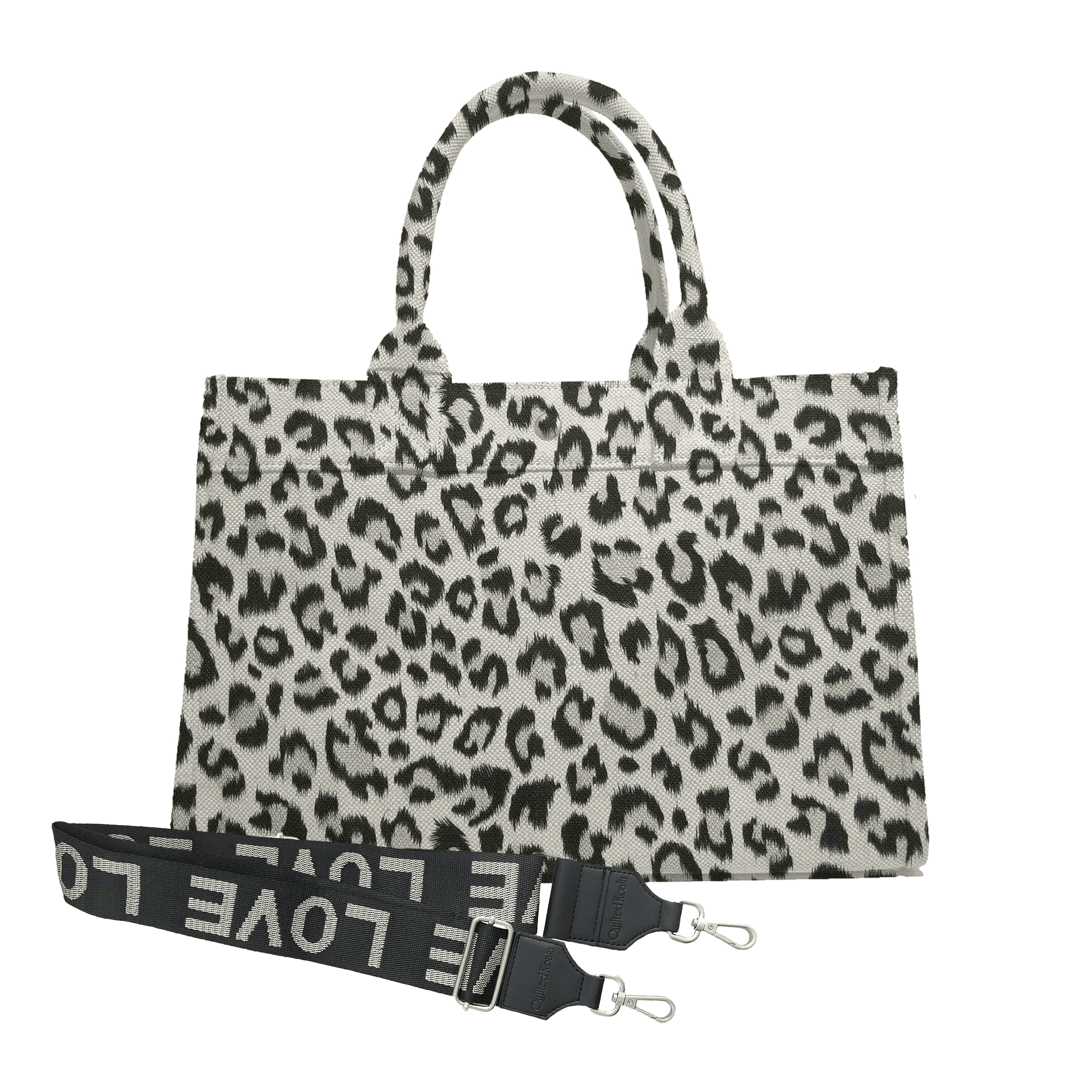 Monogram Stripe Midi East West Bag: Leopard - Quilted Koala