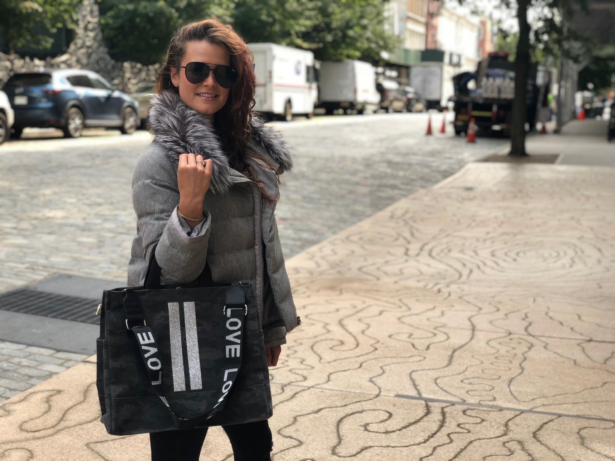 Luxe North South: Black Camouflage - Quilted Koala