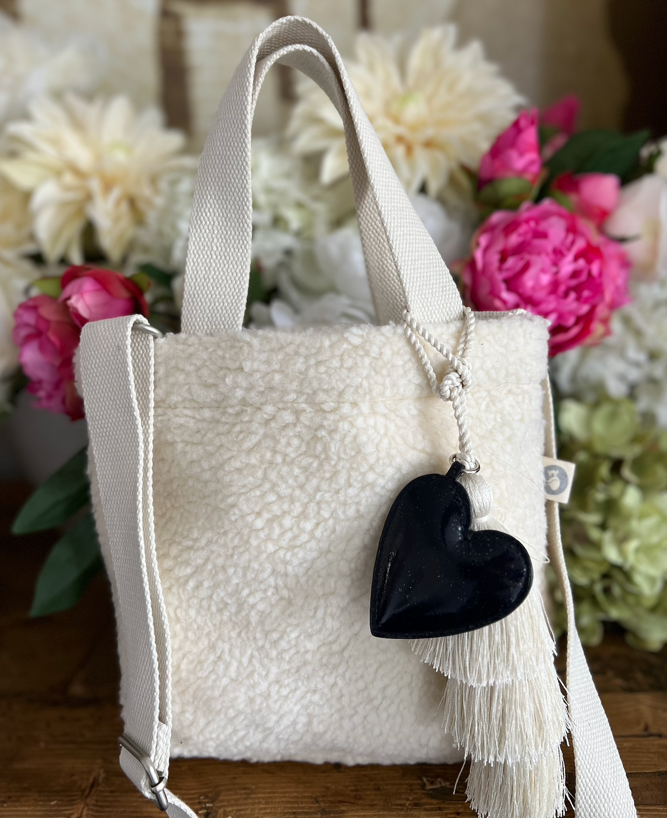 Special Gift Set - Koala Black Heart Charm and Natural Tassel - Just $21 with code LOVE - Quilted Koala