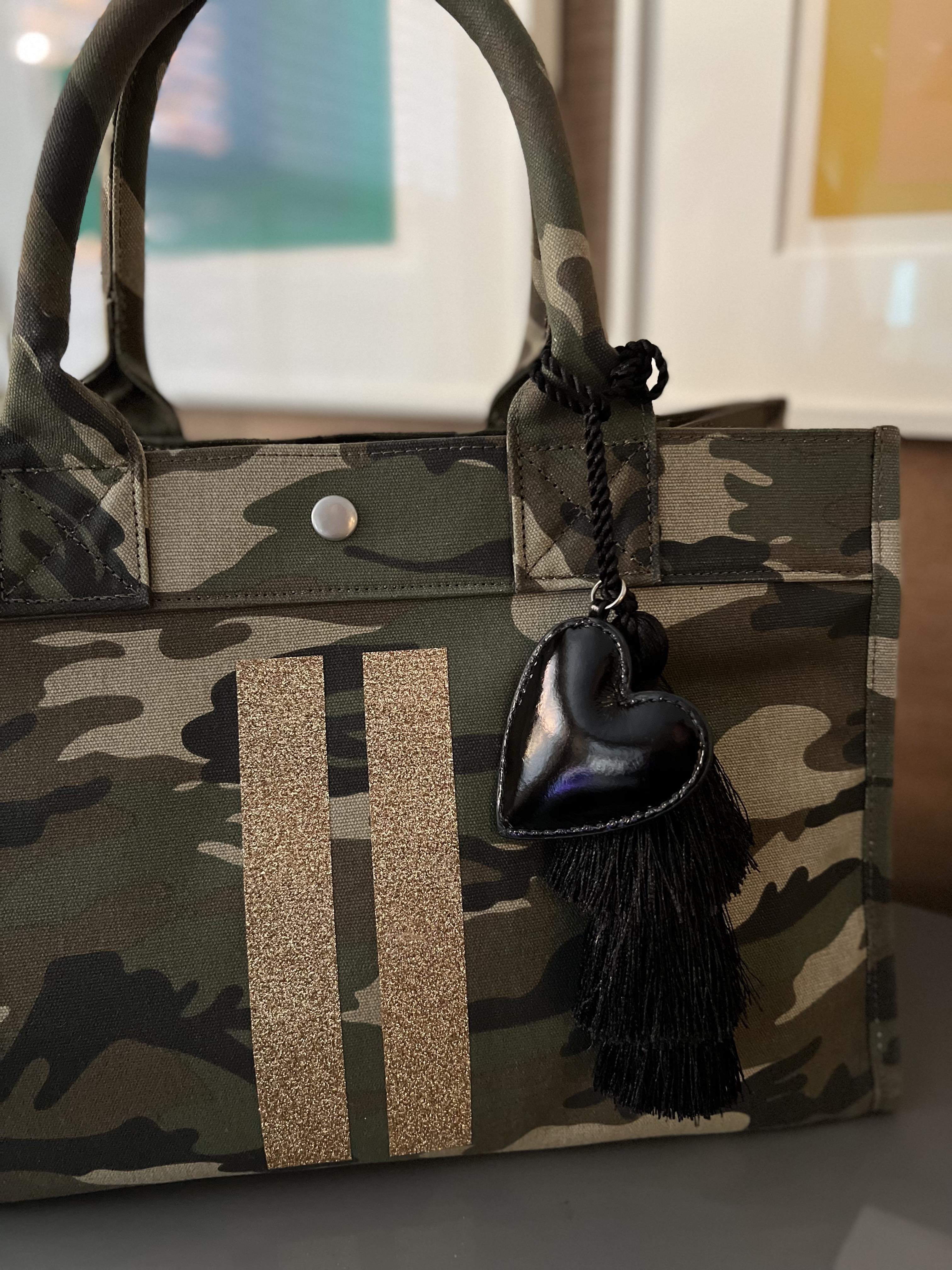 Set of Koala Charms- Black Heart and Peace Sign - Quilted Koala