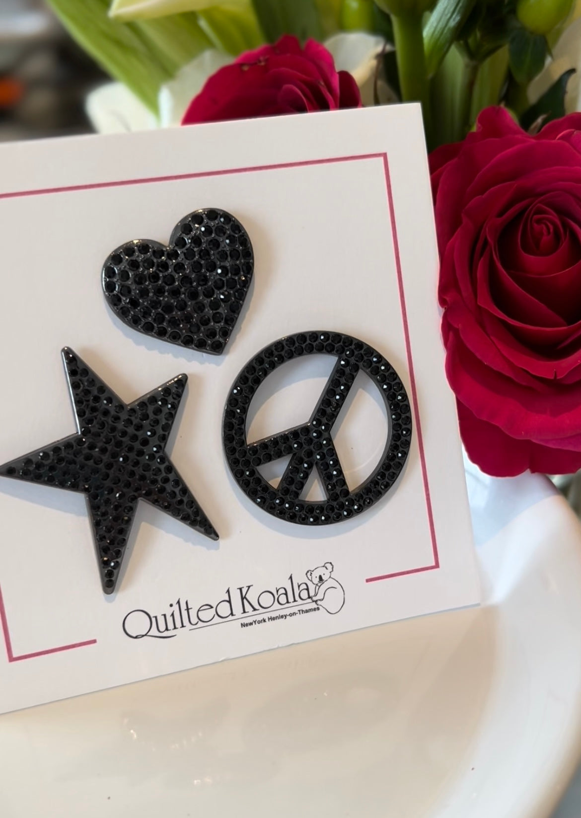 Koala Jewelry: Black - Quilted Koala