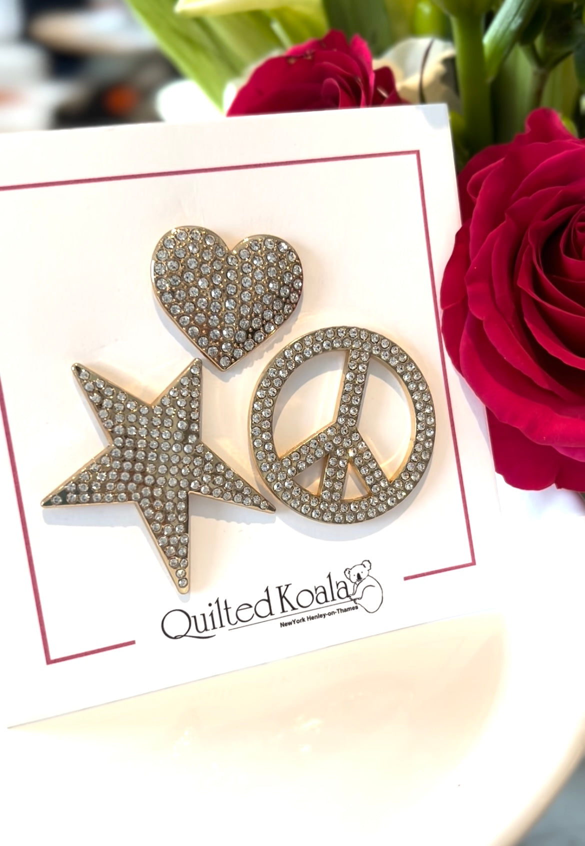 Koala Jewelry: Gold - Quilted Koala