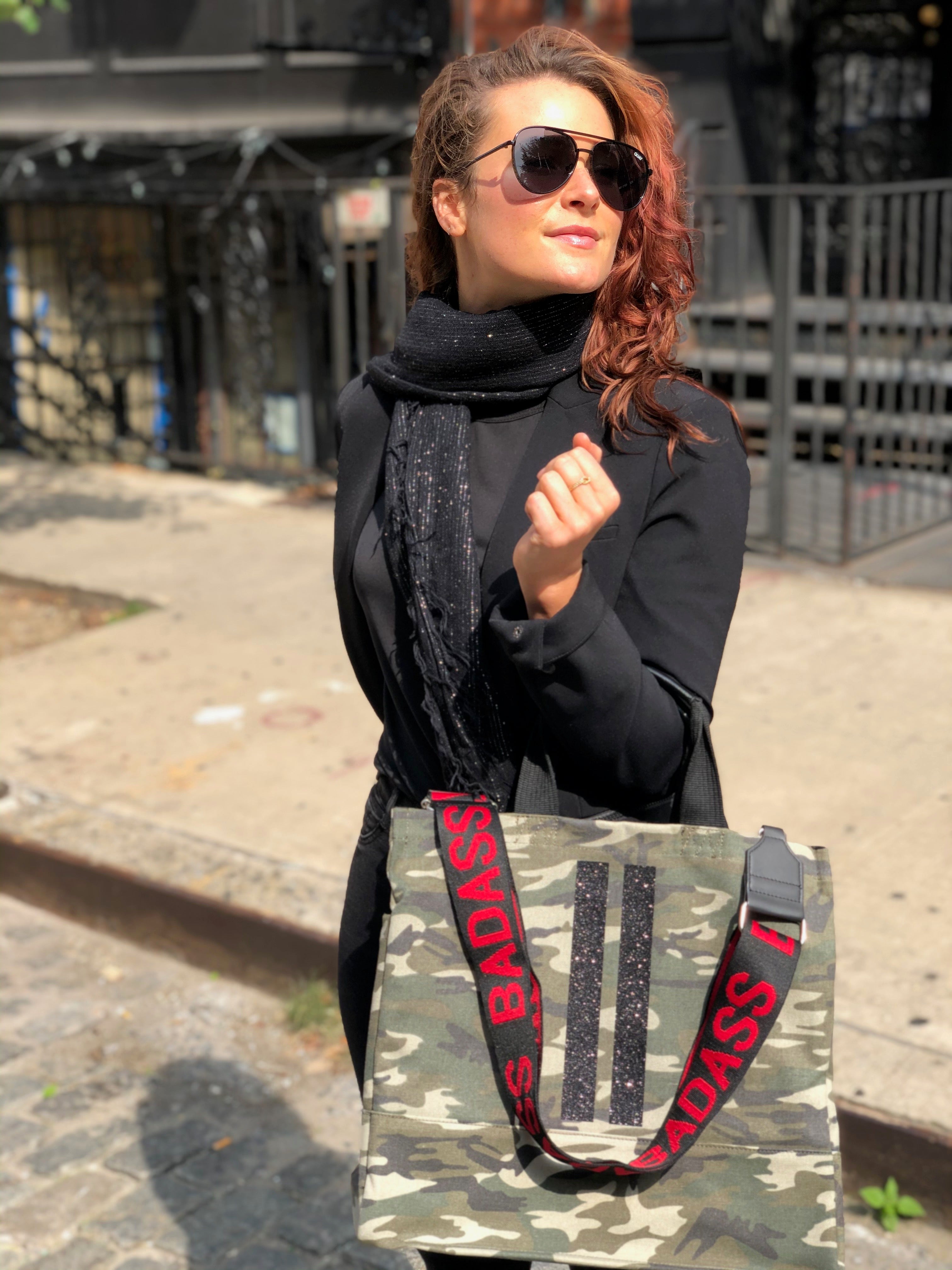 Luxe North-South Bag: Camouflage - Quilted Koala