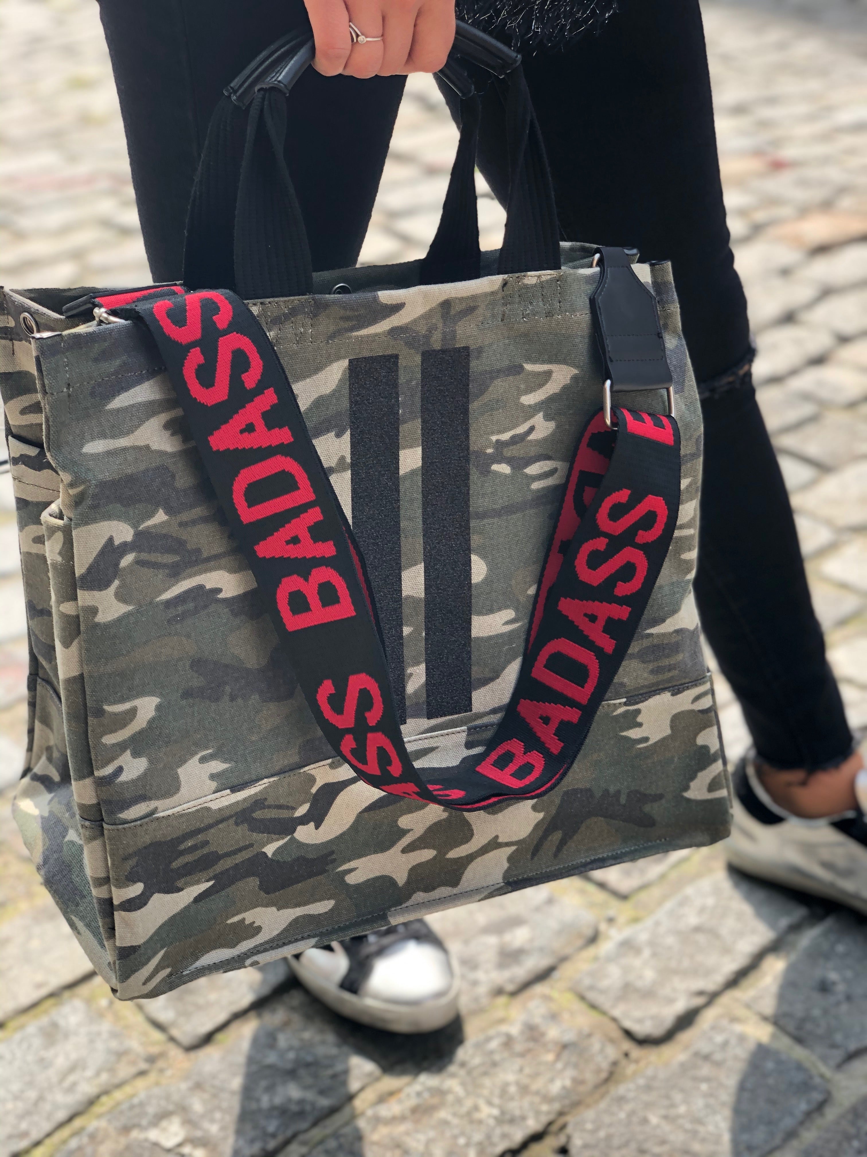 Koala Straps: Black & Red - BADASS - Quilted Koala