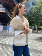 Koala Go! Midi Town Crossbody Bag: Ivory Neoprene - Quilted Koala