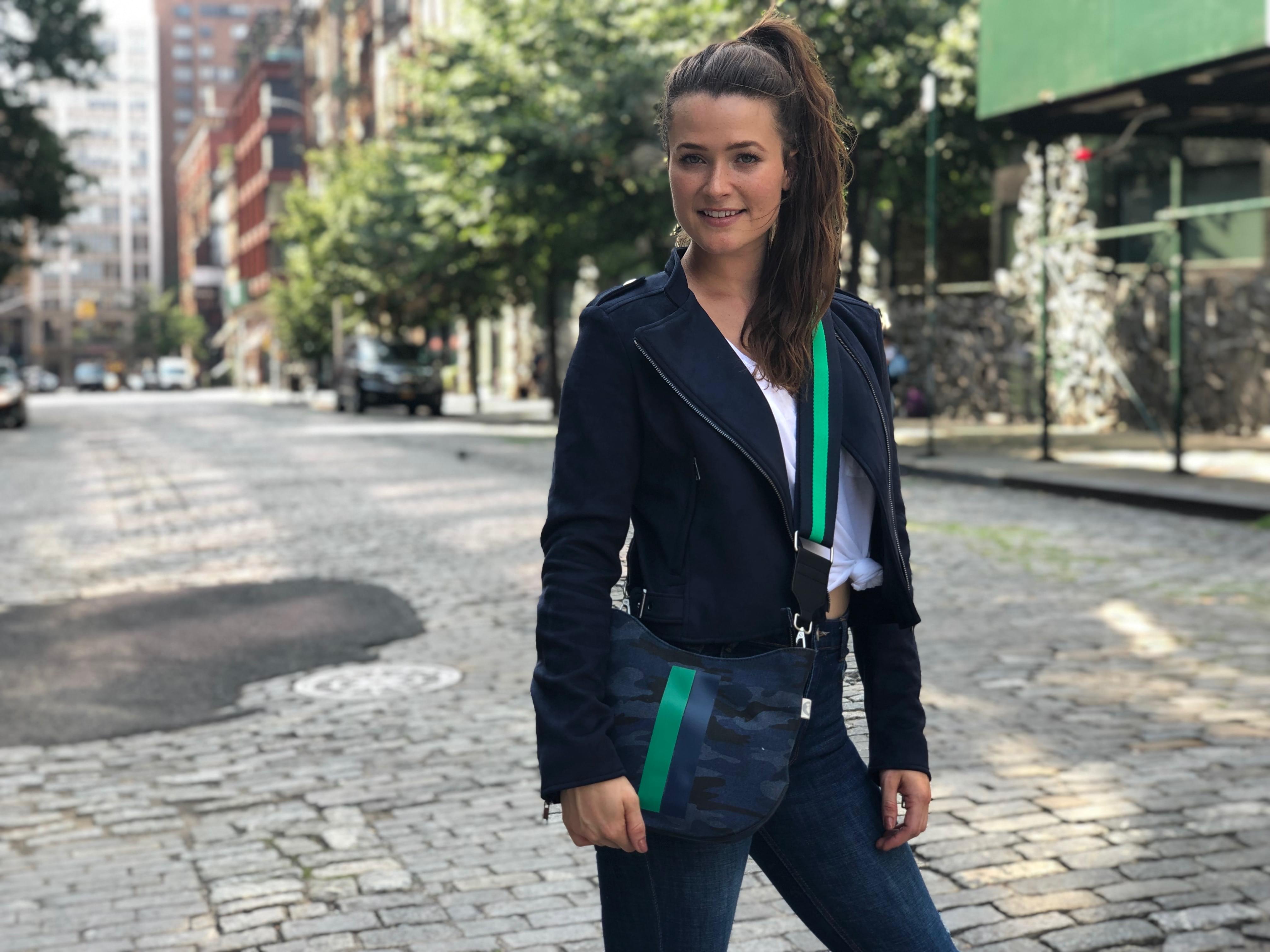 Mini City Bag: Dark Blue Camouflage - Quilted Koala
