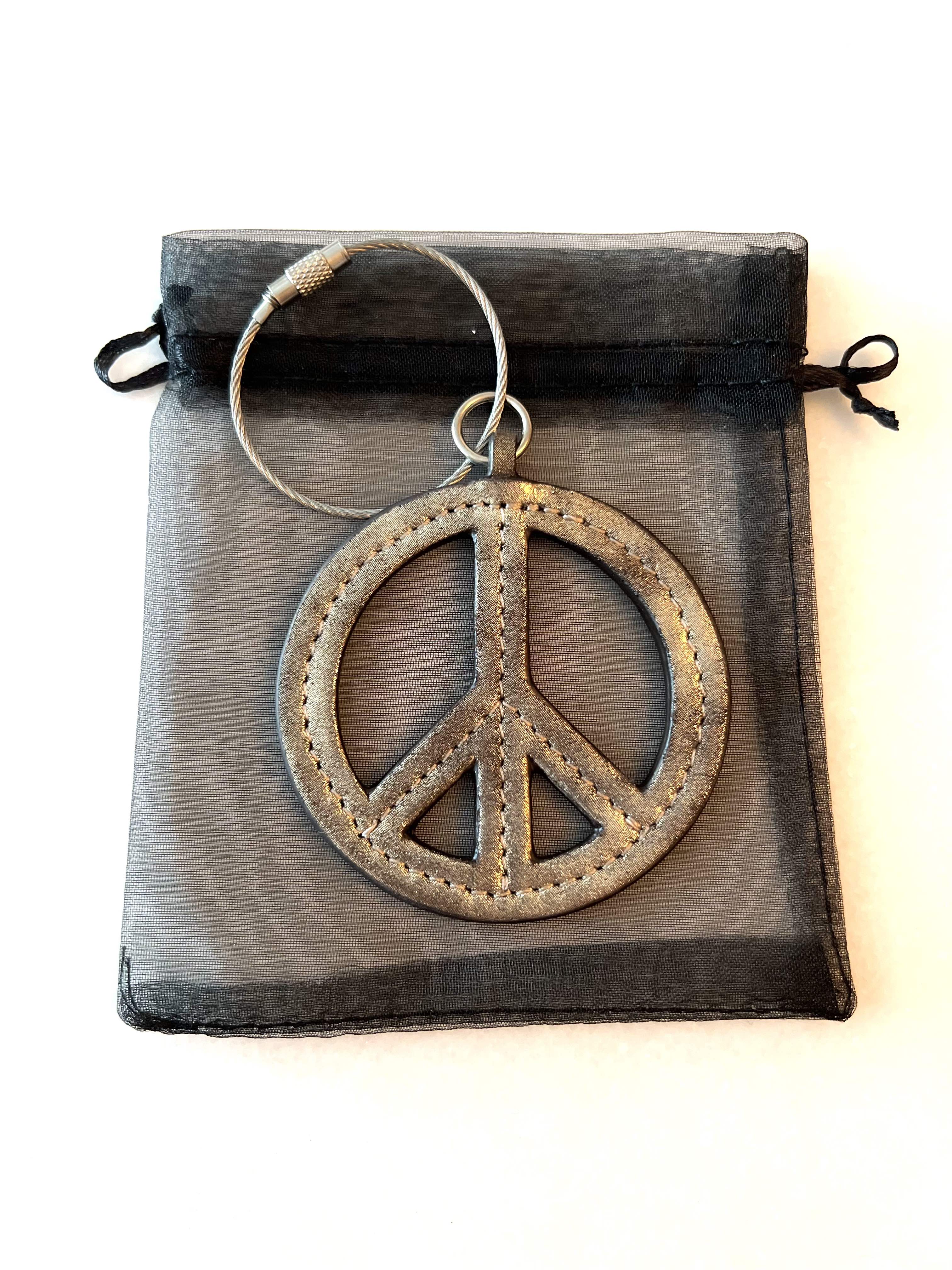 Koala Charms- Gold Peace Sign - Quilted Koala