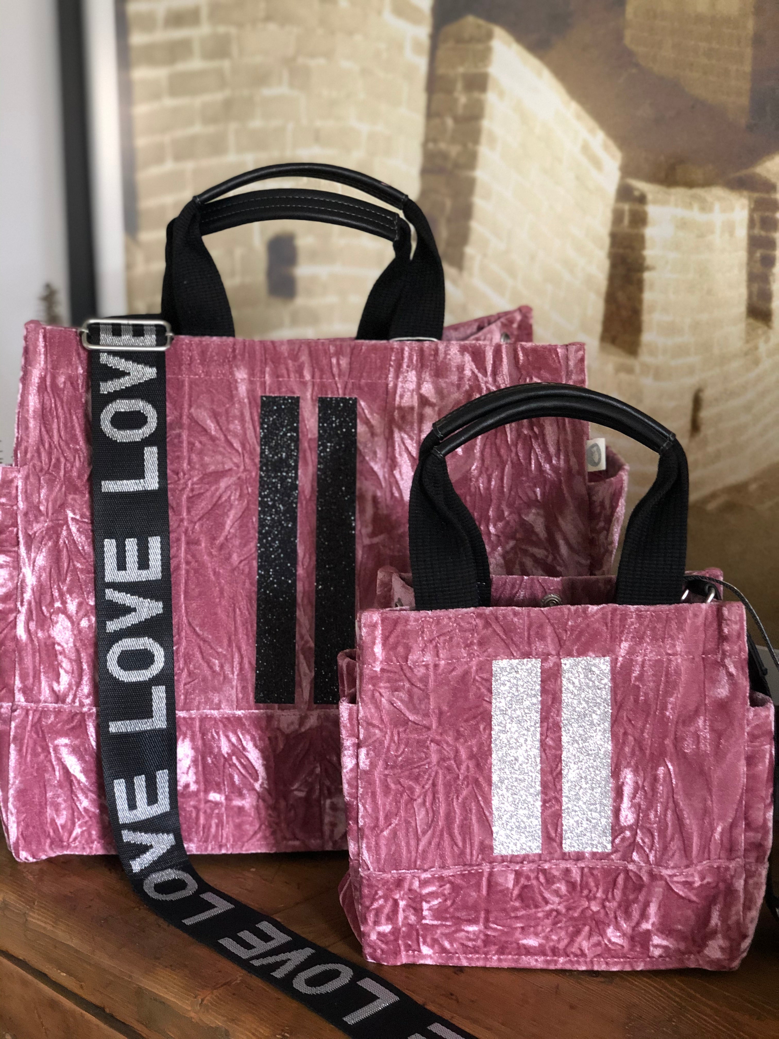 Luxe North South: Petal Pink Crushed Velvet - Quilted Koala