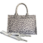 Midi East West Bag: Grey Leopard - Quilted Koala