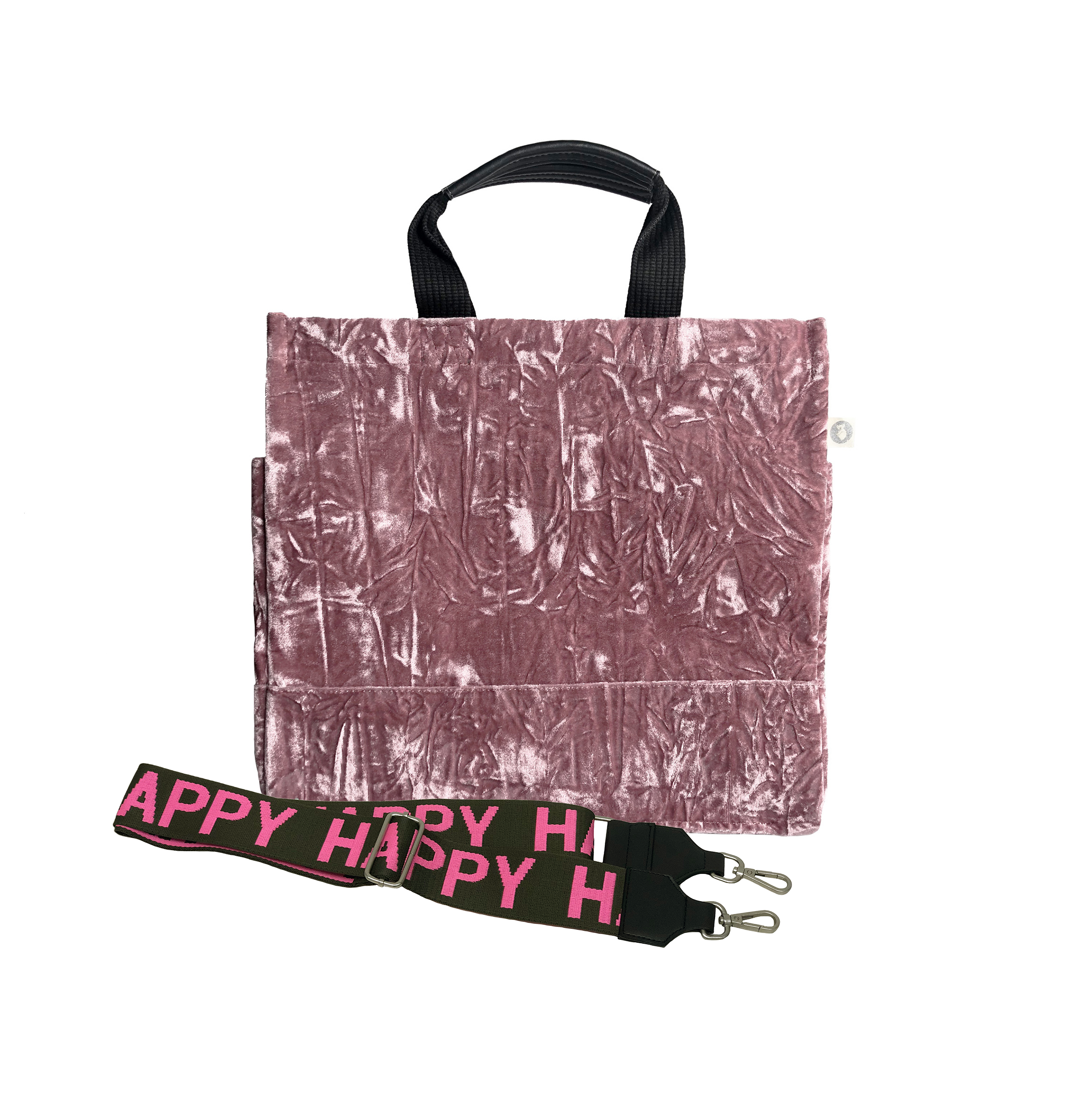 Luxe North South: Petal Pink Crushed Velvet - Quilted Koala