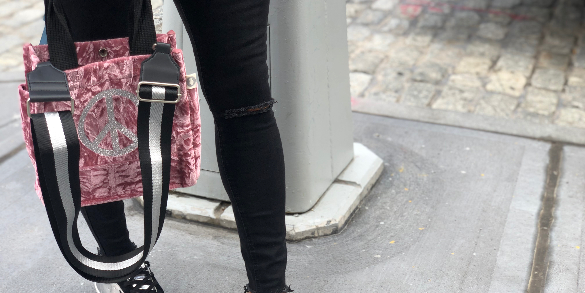 Pink Crushed Velvet Bags and Accessories