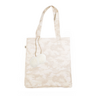 Upright Bag: Blush Camo with Cream Pom Poms - Quilted Koala