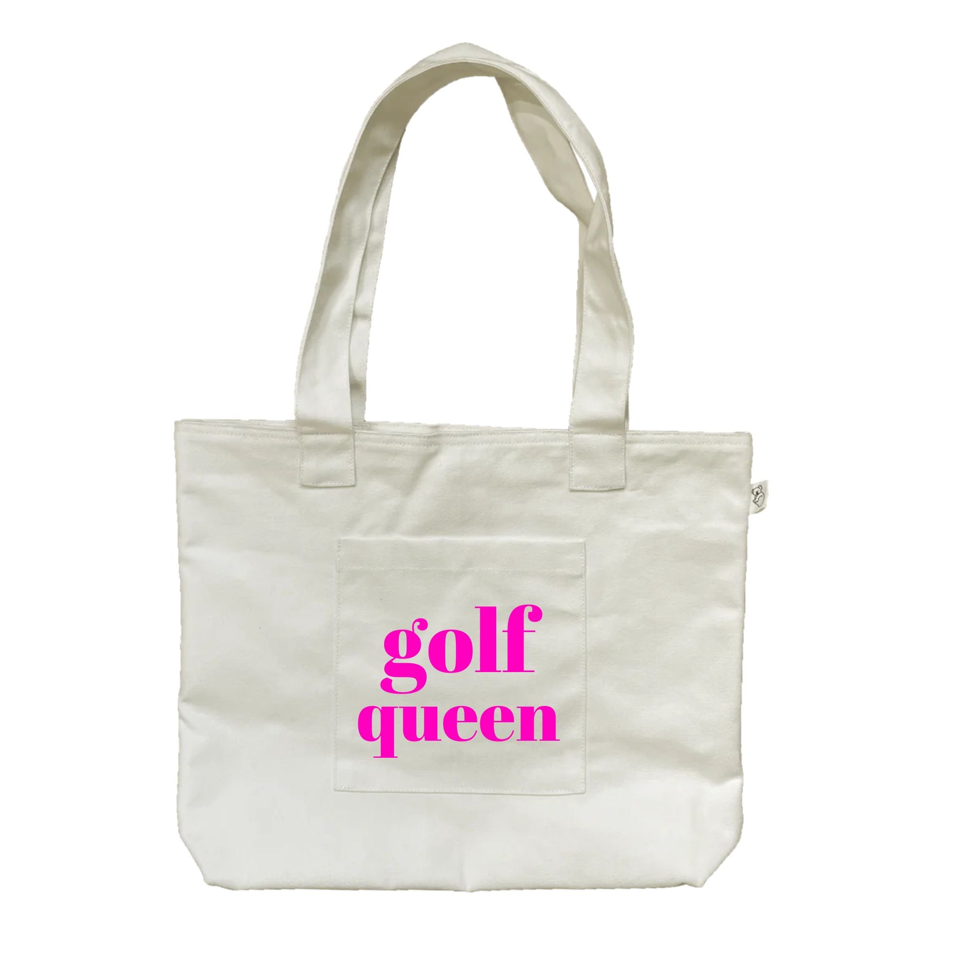 Natural Midi Everything Bag- Neon Pink GOLF QUEEN - Quilted Koala