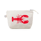 Makeup Bag Natural with a Red Lobster - Quilted Koala