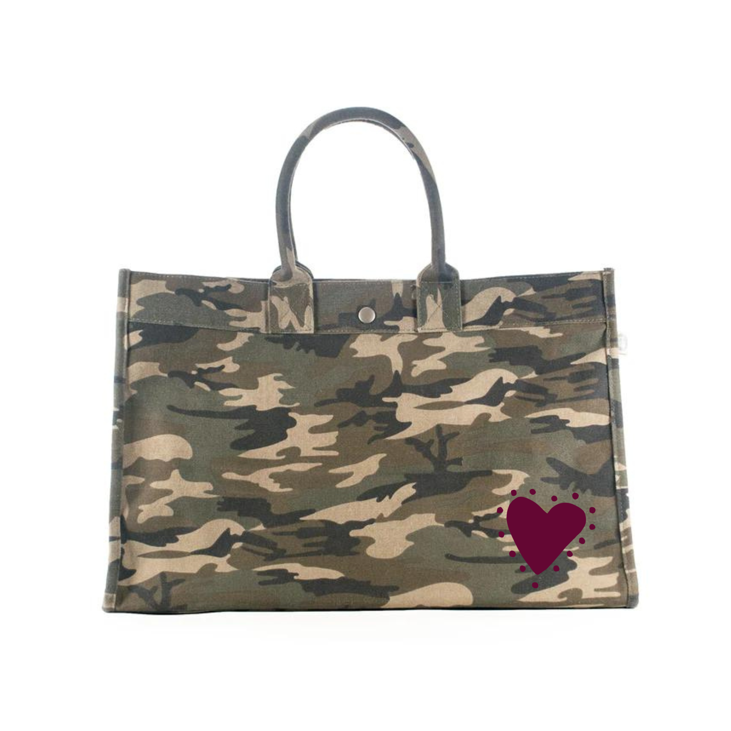East West Bag: Green Camo - Petite GLOW HEART - Bordeaux NEW! - Quilted Koala