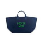 SOCCER MOM BAG - Navy with Green - Quilted Koala