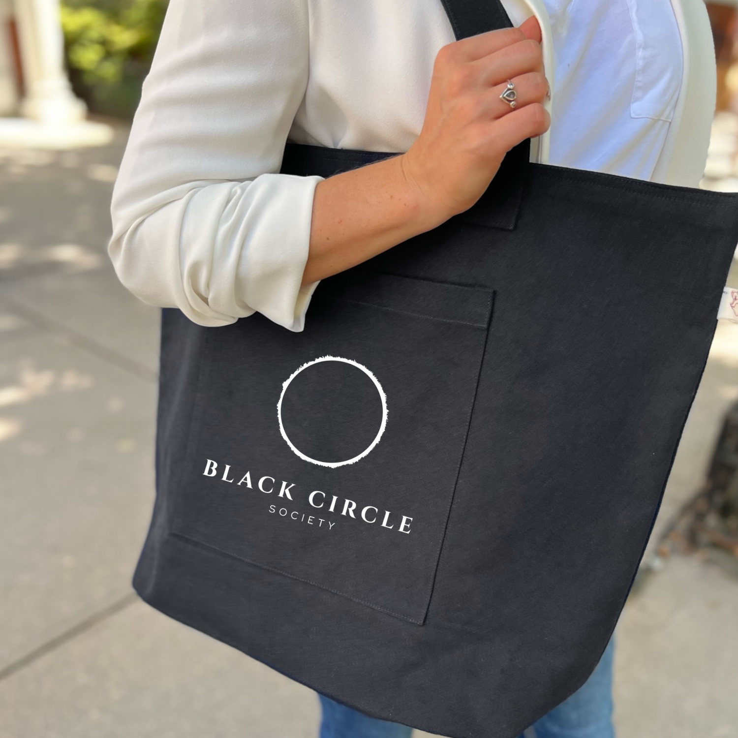 Black Everything Bag with White Matte BCS Logo - Quilted Koala