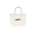 FOOTBALL LOVE -Midi Everything Bag - Natural with Maroon - Quilted Koala