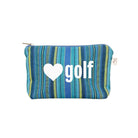 Happy Blue Stripe Makeup- White Matte Heart GOLF - Quilted Koala