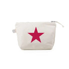 USA Star Makeup Bag - Natural with Red Matte - Quilted Koala