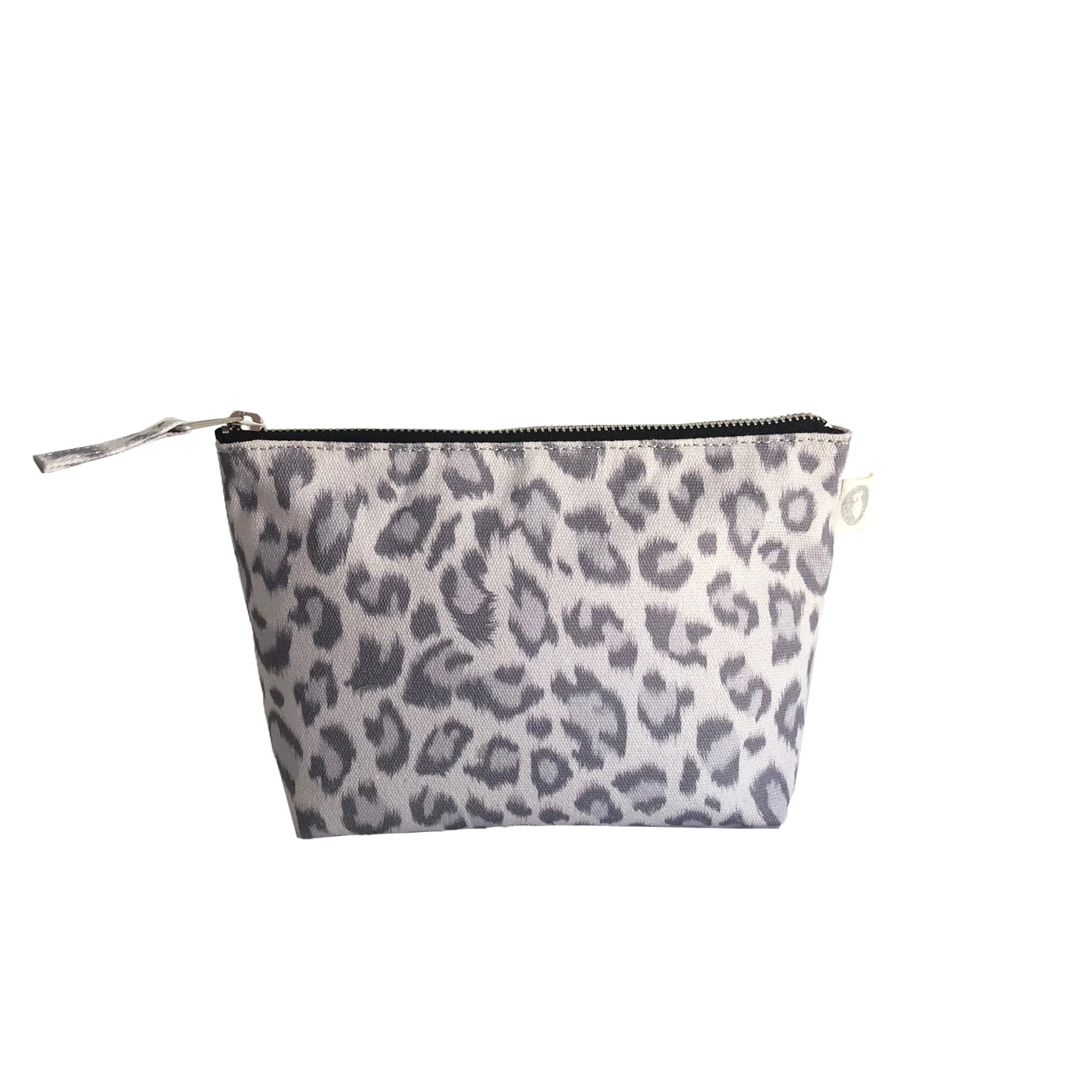 Makeup Bag Basics - Grey Leopard - Quilted Koala