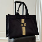 NEW! Anywhere Bag with Trolley Sleeve in Black MONOGRAM STRIPE - Quilted Koala