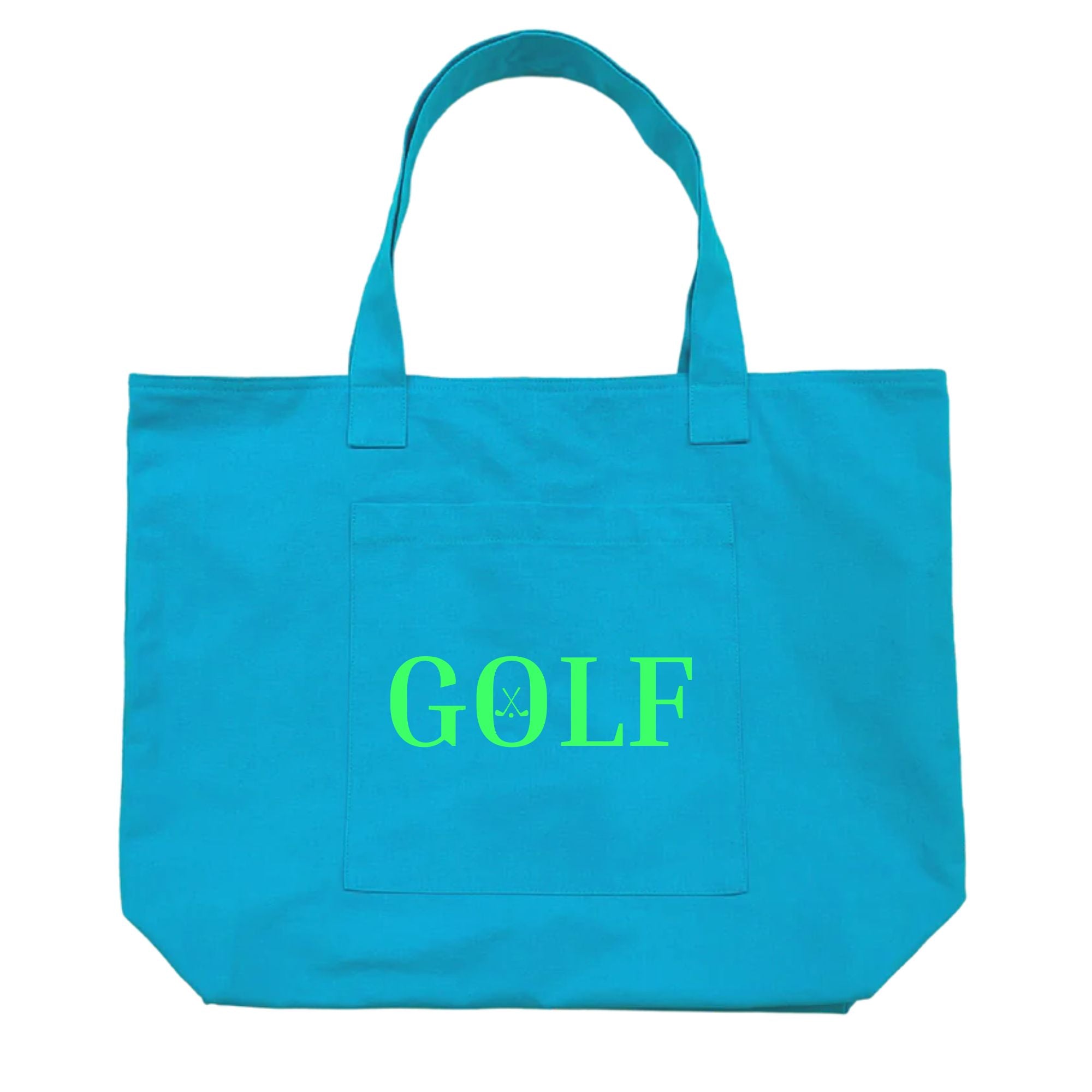 Aqua Everything Bag- Neon Green GOLF - Quilted Koala