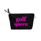 Black Makeup Bag- Neon Pink GOLF QUEEN - Quilted Koala
