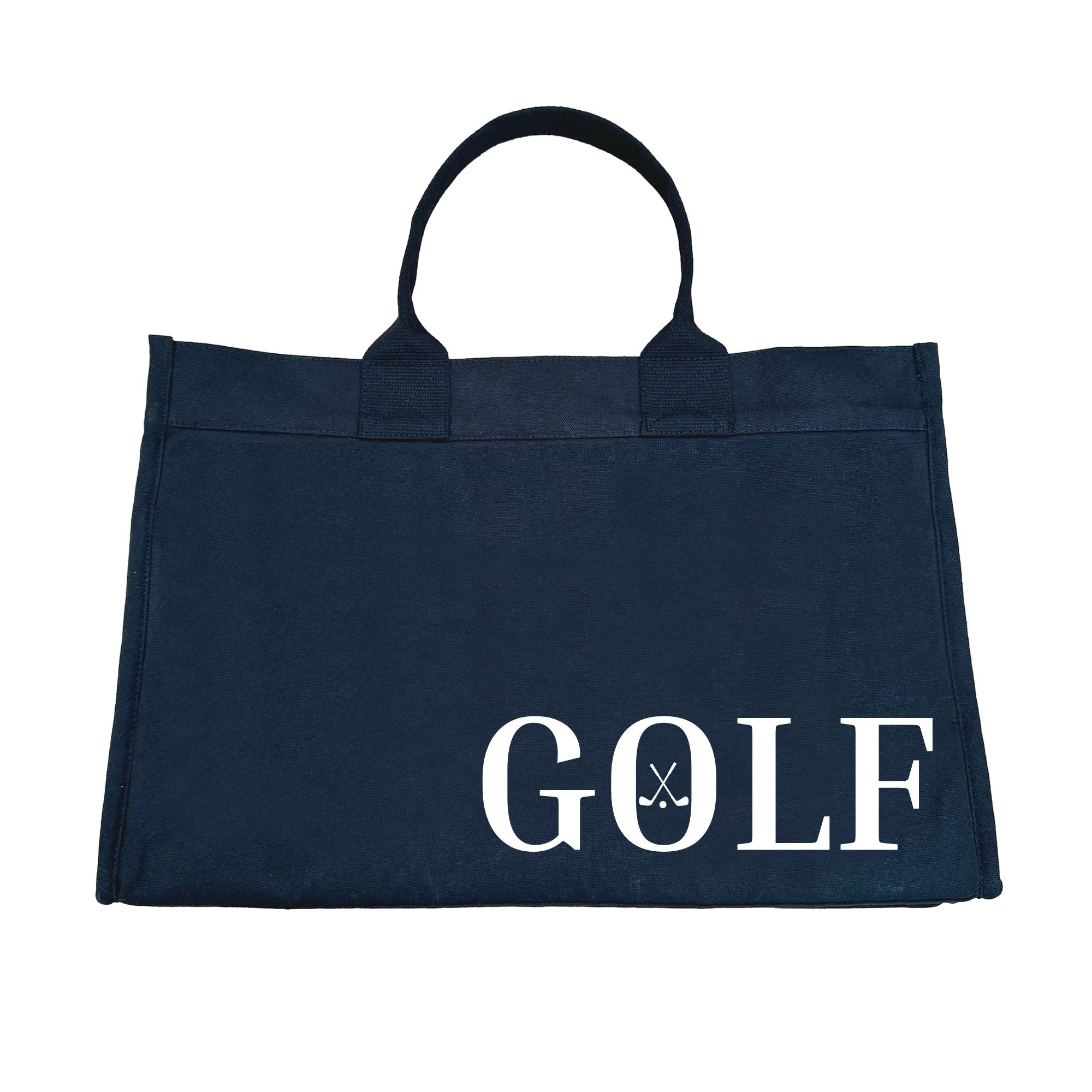 Golf Cart Anywhere Bag in Navy with White Matte GOLF - Quilted Koala