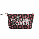 Clutch Bag: Black Floral - Silver Glitter Certified Pickleball Lover - Quilted Koala