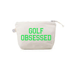 Natural Makeup Bag- Neon Green GOLF OBSESSED - Quilted Koala