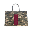 East West Bag: Green Camo & Wine Double Stripe - Quilted Koala